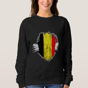 Belgien Brustkreuz Belgische Flagge Belgique Preis Sweatshirt