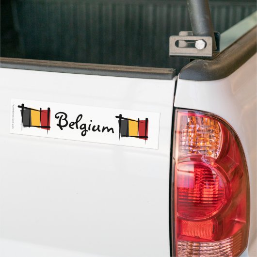 Belgien-Bürsten-Flagge Autoaufkleber (Auf Lkw)