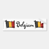 Belgien-Bürsten-Flagge Autoaufkleber (Vorne)