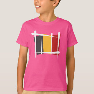 Belgien-Bürsten-Flagge T-Shirt