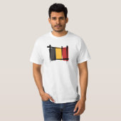Belgien-Bürsten-Flagge T-Shirt (Vorne ganz)