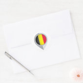 Belgien Button Location Flag Runder Aufkleber (Umschlag)
