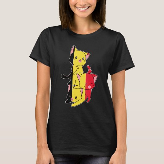 Belgien Cats Belgien Belgien Belgien T-Shirt (Vorderseite)