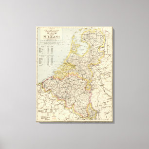 Belgien, die Niederlande Leinwanddruck