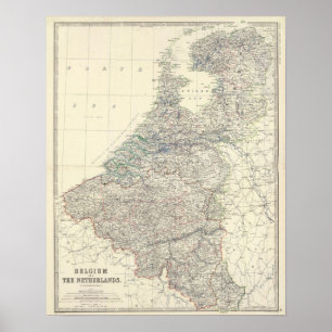Belgien, die Niederlande Poster