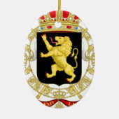 Belgien-Emblem-Wappen - Armoiries Belgique Keramikornament (Vorne)