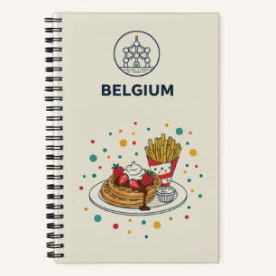 Belgien-Erbe & Belgische Waffel-Fotoarchiv Notizblock
