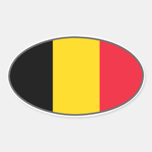 Belgien-Euro-Aufkleber Ovaler Aufkleber