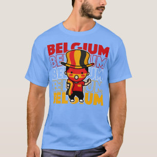 Belgien Fan Kawaii Niedlicher belgischer Unterstüt T-Shirt