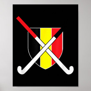 Belgien Feldhockey Be Belgique Clic Flagge Tee Poster