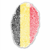 Belgien Fingerabdruck-Flag Aufkleber (Vorderseite)
