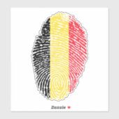 Belgien Fingerabdruck-Flag Aufkleber (Blatt)