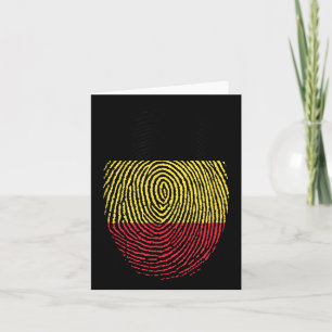 Belgien Fingerprint Design Honorar Fußball Spirit Karte