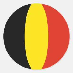Belgien Fischaugen-Flaggen-Aufkleber Runder Aufkleber