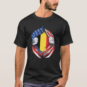 Belgien Flag American Stolz über mein belgisches E T-Shirt