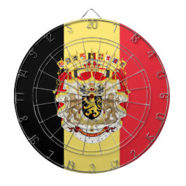 Belgien Flag & COA Dartscheibe