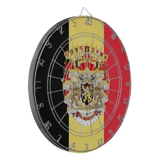 Belgien Flag & COA Dartscheibe (Vorderseite Links)