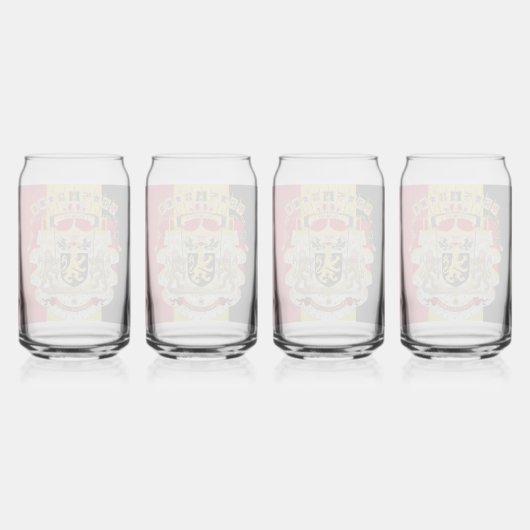 Belgien Flag & COA Dosenglas (Hinten)