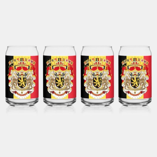 Belgien Flag & COA Dosenglas (Vorderseite)