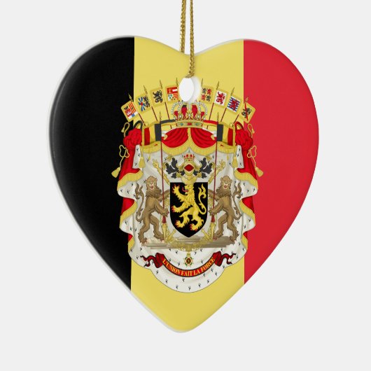 Belgien Flag & COA Keramik Ornament (Rechts)