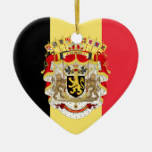 Belgien Flag & COA Keramik Ornament (Vorne)