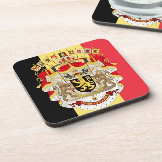Belgien Flag & COA Untersetzer (Linke Seite)