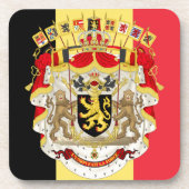 Belgien Flag & COA Untersetzer (Vorderseite)