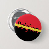 Belgien Flag Colors Button Button (Vorne & Hinten)