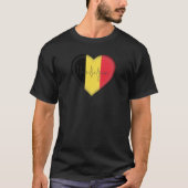 Belgien Flag Colors Heart T - Shirt (Vorderseite)