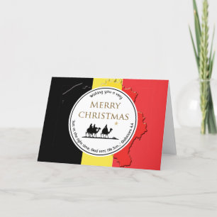 BELGIEN FLAG Drei Weisen CHRISTMAS Feiertagskarte