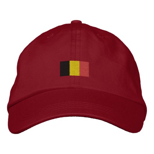 Belgien Flag Hat - Belgischer Flag-Hut Bestickte Kappe (Vorderseite)