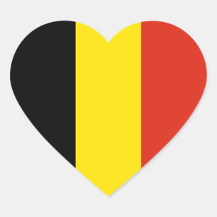 Belgien Flag Heftsticker Herz-Aufkleber