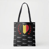 Belgien Flag & Herz, belgische Flag Mode / Sport Tasche (Vorderseite)