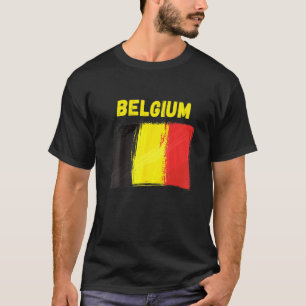 Belgien Flag Holiday Vintag Grunge Belgische Flagg T-Shirt