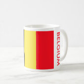 BELGIEN FLAG KAFFEETASSE (VorderseiteRechts)