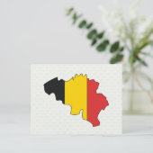 Belgien Flag Karte (Stehend Vorderseite)