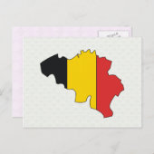 Belgien Flag Karte (Vorne/Hinten)