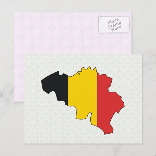 Belgien Flag Karte (Vorne/Hinten)