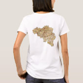 Belgien Flag + Karte T - Shirt (Rückseite)