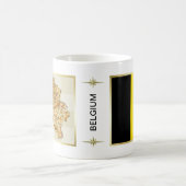 Belgien Flag + Karte Tasse (Mittel)