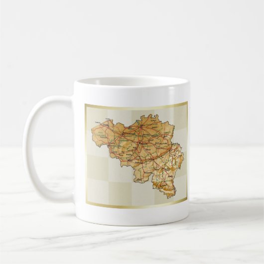 Belgien Flag + Karte Tasse (Links)