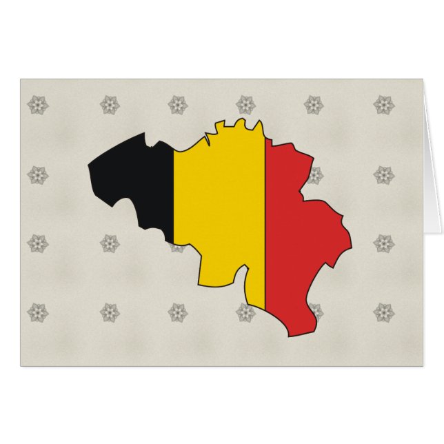 Belgien Flag Karte voll (Vorderseite (Horizontal))