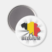 Belgien Flag Map 2.0 Magnet (Vorderseite/Rückseite)