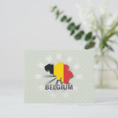 Belgien Flag Map 2.0 Postkarte (Stehend Vorderseite)