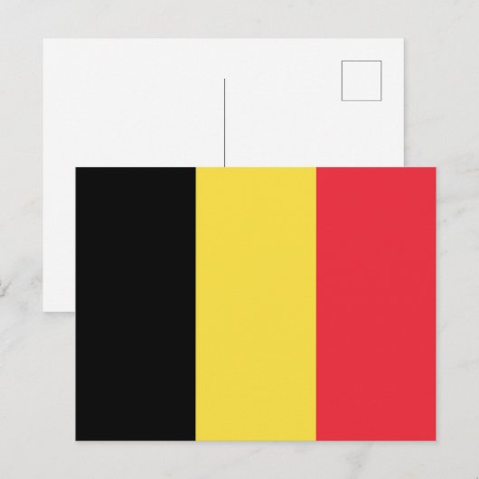 Belgien Flag Postkarte (Vorne/Hinten)