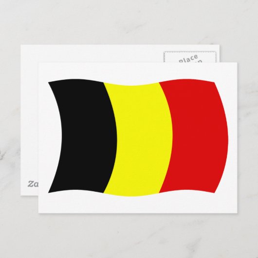 Belgien Flag Postkarte (Vorne/Hinten)