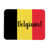 Belgien - Flag und Text Magnet (Horizontal)