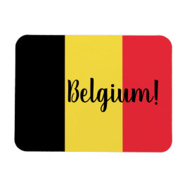 Belgien - Flag und Text Magnet