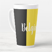 Belgien - Flag und Text Milchtasse (Linke Ecke)