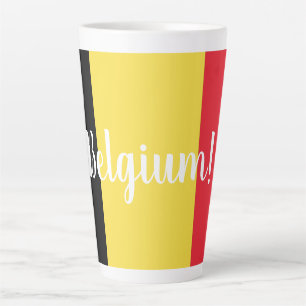 Belgien - Flag und Text Milchtasse